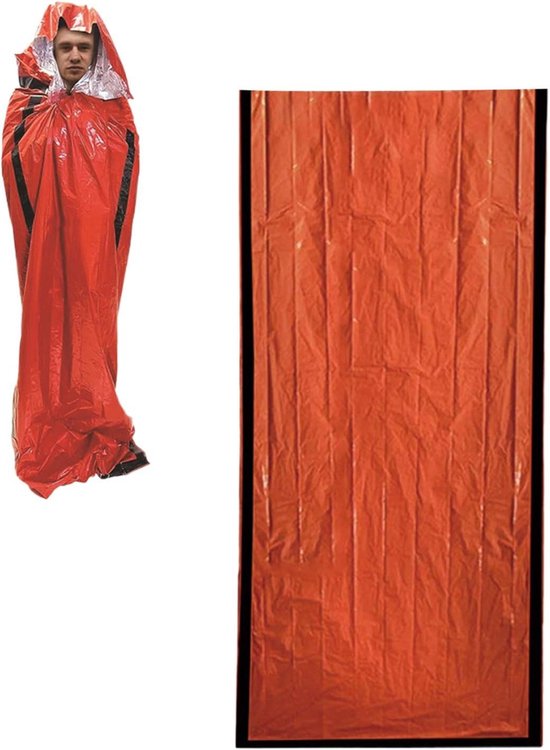 Slaapzak - Outdoor tas - Kamperen en reizen - Waterdicht en warm - 266 x 91 cm - Oranje