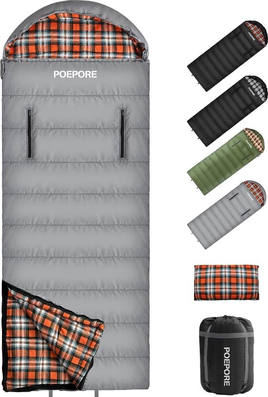 Slaapzak, outdoor, voor volwassenen, light, 3-4 seizoenen, katoenen slaapzakken, small pakmaat, dekenslaapzak, verbrand met kussen, gemaakt voor armen en voeten van Slaapza