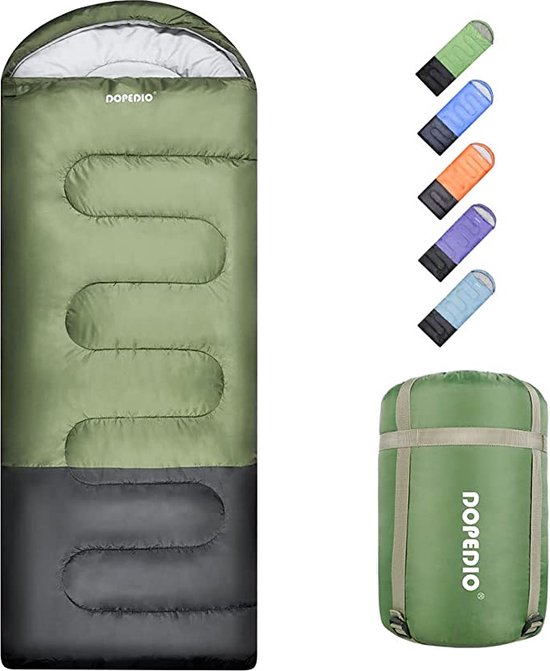 slaapzak / Premium Slaapzak Volwassenen & Kinderen - Warme 3-4 Seizoenen, Waterdichte Lichtgewicht Slaapzak voor Mannen, Vrouwen, Kamperen, Festivals & Buitenshuis met Compressiezak van Merkloos