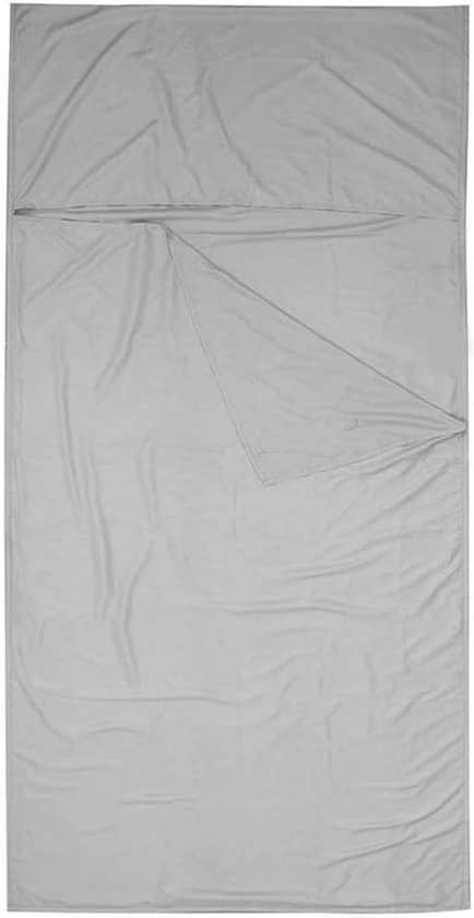 Slaapzak - Reisbed - Kamperen - Met kussencompartiment - 75x210cm - Grijs