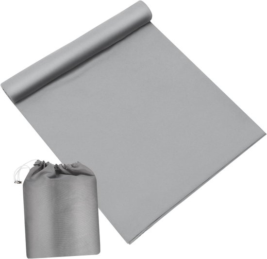 Slaapzak Reizen - Hotel Slaapzak Liner - Comfortabel Slapen - Ademende Stof - 210x120 cm - Zilver Grijs