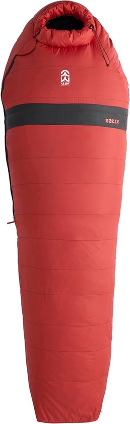 Slaapzak Sarcofaag - Dons slaapzak - Kamperen Buiten - 90% Ganzendons - 215 x 80 cm - Rood Zwart