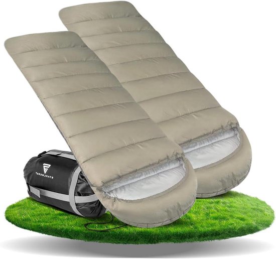 Slaapzak Set - Buiten slaapzak - Kamperen en Reizen - Weerbestendig tot 5°C - 220x80cm - Groen
