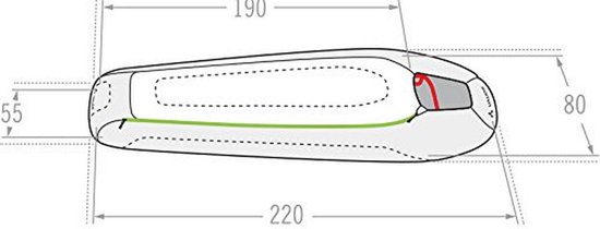 Slaapzak Sioux 800 SYN - één maat - perfect voor elke outdoor avonturier