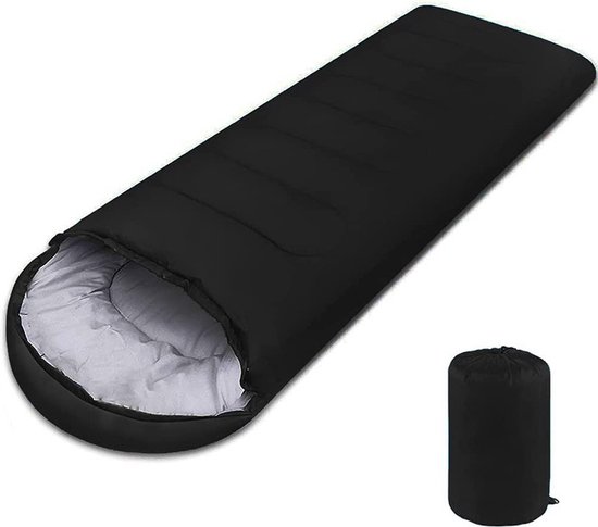 Slaapzak - Slaapzakken - Dekenmodel - zwart - 210*75cm - polyester van Guther & Mårke