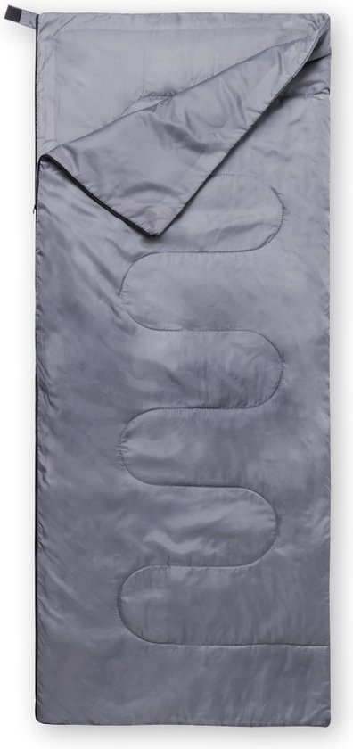 Slaapzak - Slaapzakken volwassenen - Deken slaapzak - 1 Persoons - Kamperen - Festival camping - 75 x 190 cm - RPET/polyester - Grijs van Wowcamp.