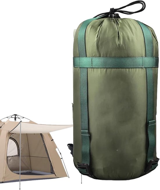 Slaapzak Tas - Opbergzak - Outdoor Avontuur - Scheurbestendig Materiaal - 10-25°C - Leger Groen