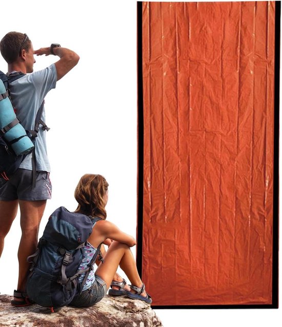 Slaapzak - Thermale deken - Buitenavonturen - Warmtebehoud - 266x91cm - Oranje