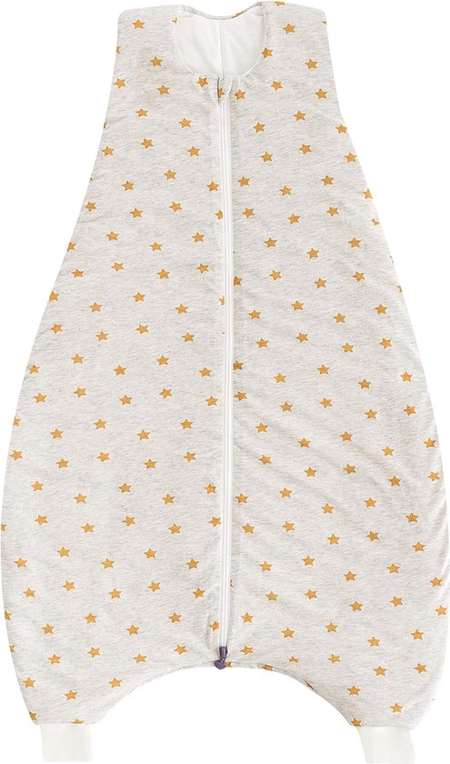 Slaapzak 'to go' maat 92 met ventilatie - design sterrendroom geel van Slaapza