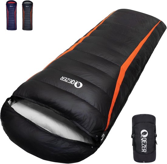 Slaapzak ultra-light - -3°C tot 8°C - 600g premium eendendons - ideaal voor kamperen