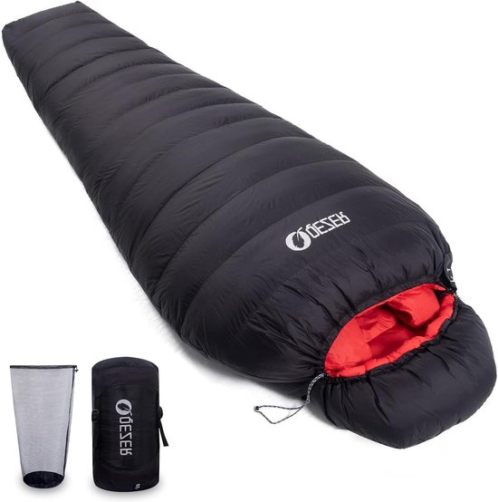Slaapzak ultralichte zomerslaapzak - kleine pakmaat - 600 fp dons - zomer camping trekking wandelen outdoor van Slaapza