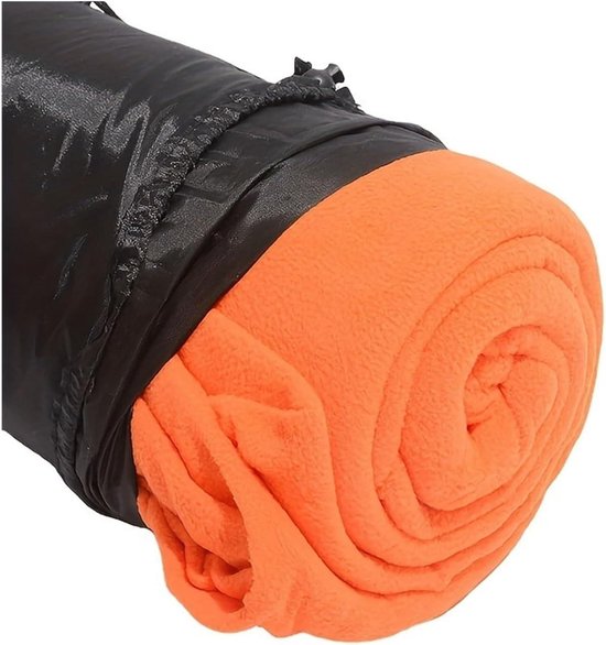 Slaapzak Voering - Kampeer Accessoire - Extra Warmte - Lichtgewicht Ontwerp - One Size - Oranje