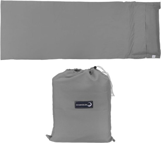 Slaapzak Voering - Reis Laken - Comfortabel Reizen - Geïntegreerd Kussensloop - 210x80 cm - Blauw