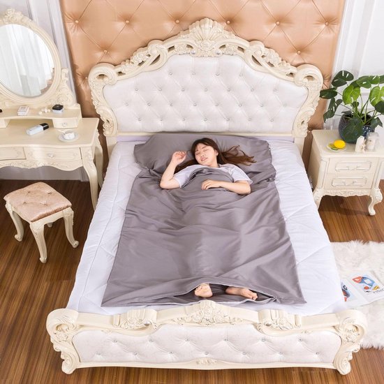 Slaapzak Voering - Reis Laken - Comfortabel Slapen - Huidvriendelijk Materiaal - 200 x 286 cm - Diep Roze
