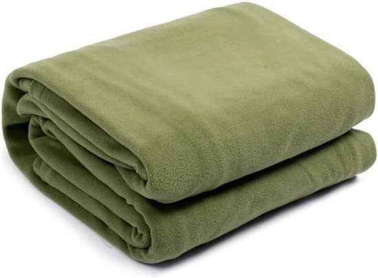 Slaapzak Voering - Reis Laken - Extra Warmte - Dubbelzijdige Rits - 180 x 80 cm - Legergroen