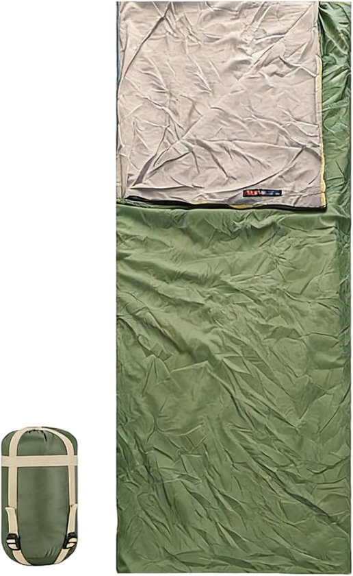 Slaapzak Volwassenen - Backpack Slaapzak - Kamperen en Reizen - Lichtgewicht en Compact - 190 x 75 cm - Groen