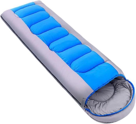 Slaapzak Volwassenen - Kampeerslaapzak Outdoor - Kamperen en Wandelen - Verdikt Katoen - 230cm x 76cm - Blauw