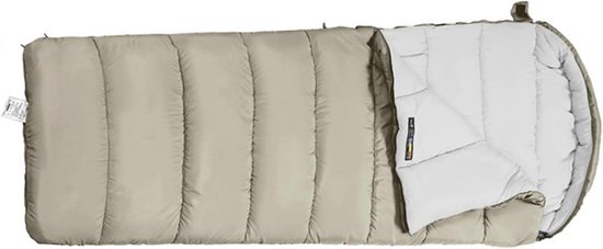Slaapzak Volwassenen - Kampeerzak Buiten - Kamperen en Hiken - 0 Graden Koudebestendig - 15 kg - Khaki