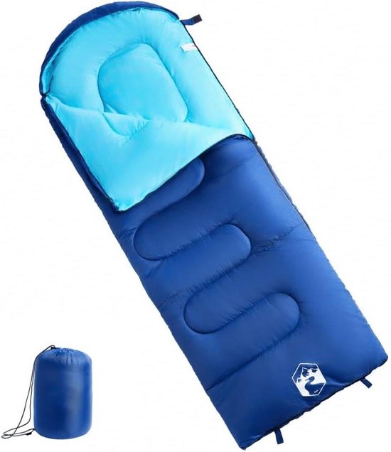 Slaapzak Volwassenen - Kampeerzak Outdoor - Kamperen en Reizen - Waterbestendige Buitenhoes - 220 x 83 cm - Marineblauw