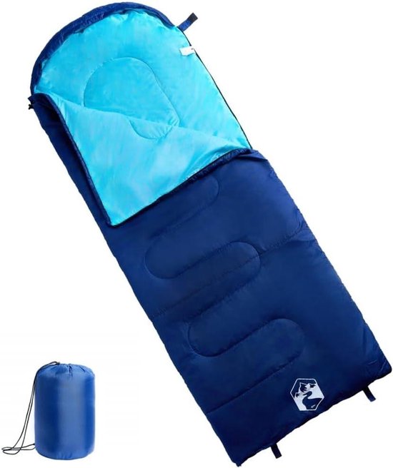 Slaapzak volwassenen - Kampeerzak outdoor - Kamperen wandelen reizen - Waterbestendig weerbestendig - 220 x 83 cm - Marineblauw blauw