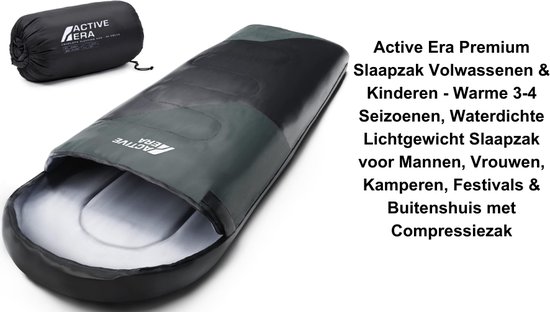 Slaapzak Volwassenen & Kinderen - Warme 3-4 Seizoenen, Waterdichte Lichtgewicht Slaapzak voor Mannen, Vrouwen, Kamperen, Festivals & Buitenshuis met Compressiezak van Luxeando