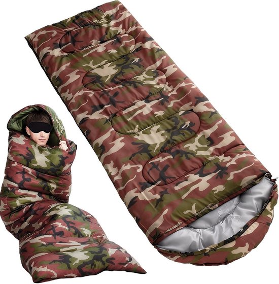 Slaapzak Volwassenen - Outdoor Slaapzak Camping - Kamperen en Wandelen - Betrouwbare Warmtebehoud - Niet gespecificeerd - Camouflage