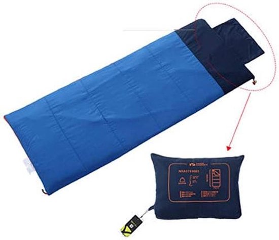 Slaapzak Volwassenen - Outdoor Slaapzak Kampeer - Kamperen en Hiken - Lichtgewicht en Warm - 190 x 73 cm - Blauw