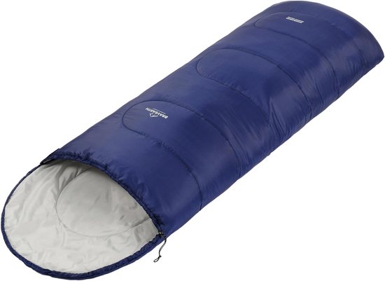Slaapzak Volwassenen Rechthoekig Blauw 220 x 72 cm - Zomerslaapzak met Dubbele Ritssluiting - Gebruik als Dekbed