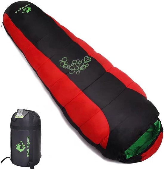 Slaapzak Volwassenen - Winter Slaapzak - Kamperen en Reizen - Machine Wasbaar - 220 cm - Rood