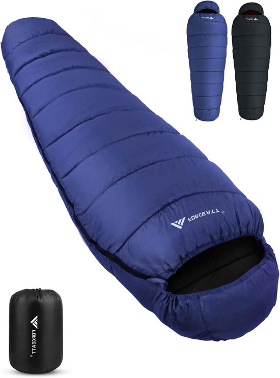 Slaapzak voor 4 seizoenen -7 °C tot 20 °C, compact en lichtgewicht voor volwassenen, waterdicht en scheurbestendig, ideaal voor kamperen en wandelen, afmetingen 210 x 80 cm.