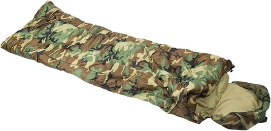 Slaapzak voor mama 3 seizoenen - Licht, warm en wasbaar - Voor volwassenen - Bessport sleeping bag camo