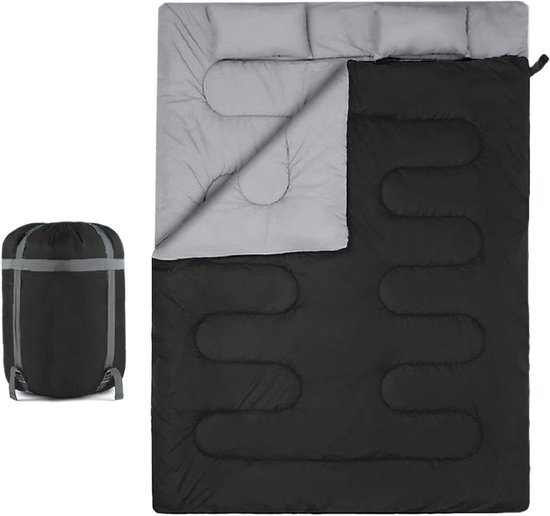 Slaapzak voor twee - Dubbele slaapzak - Kamperen en reizen - Comfort het hele jaar - 150 x 220 cm