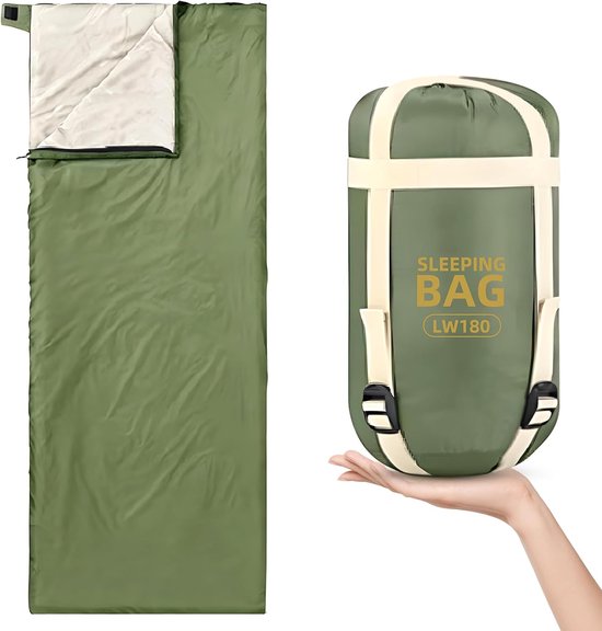 Slaapzak voor Volwassenen - 680 g - 190 x 75 cm - Zomer Slaapzak voor Volwassenen - Boven 20 °C - Compacte Slaapzak - Ultra Licht voor Buiten Camping - Wandelen van Merkloos
