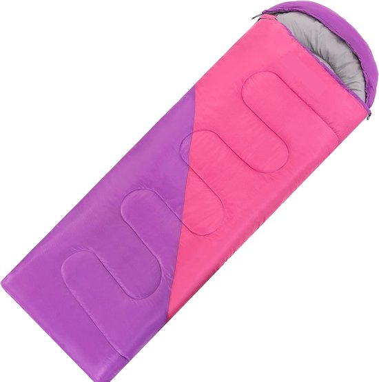 Slaapzak voor volwassenen en kinderen, compacte en lichte slaapzak voor 4 seizoenen, ultralicht voor zomer, winter, meisjes, jongens, incl. opbergtas van Forceatt
