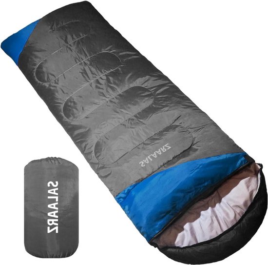 Slaapzak voor Volwassenen - Kampeerslaapzak Outdoor - Kamperen en Reizen - Waterdicht en Lichtgewicht - 220 x 87 cm - Blauw