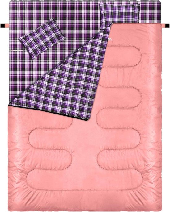 Slaapzak voor Volwassenen - Polyester - Waterdicht en Winddicht - Lichtgewicht en Compact - Voor Kamperen en Backpacken