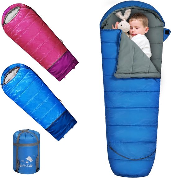 Slaapzak voor warm en koud weer, ideaal voor kamperen, wandelen, backpacken en reizen