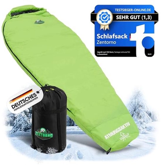 Slaapzak voor winter -10 graden, ademend, waterafstotend, ultralicht en wasbare mummieslaapzak voor volwassenen van Merkloos