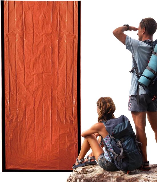 Slaapzak - Warme deken - Buitenactiviteiten - Thermische retentie - 266 x 91 cm - Oranje