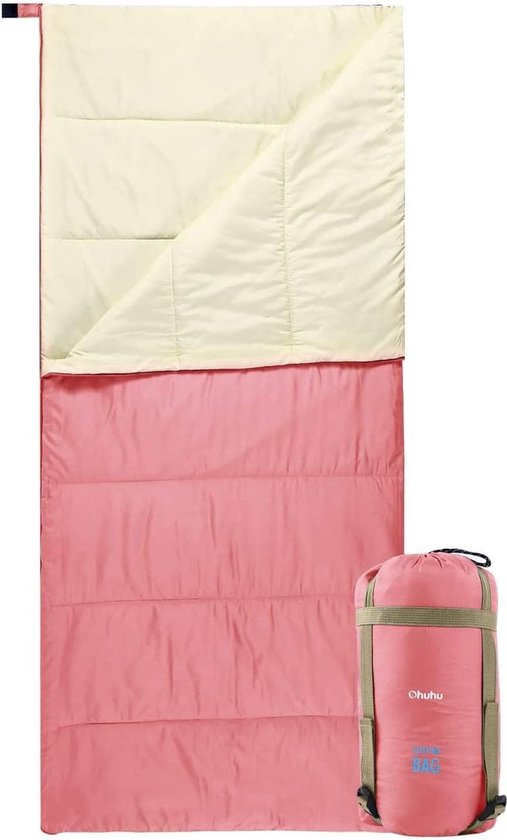 Slaapzak, warme zomerslaapzak, draagbaar, licht, waterdicht, slaapzak met compressiezak voor kamperen, backpacken, wandelen, reizen van Slaapza