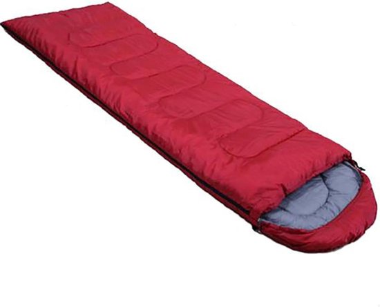 Slaapzak Waterdicht - Kampeerzak Warm - Buiten Activiteiten - Ademend en Lichtgewicht - 210 x 75 cm - Rood