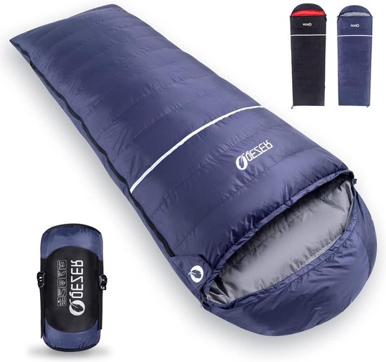 Slaapzak - Winter -18 °C licht warm dons premium - kamperen wandelen trekking outdoor van Parcificeerd