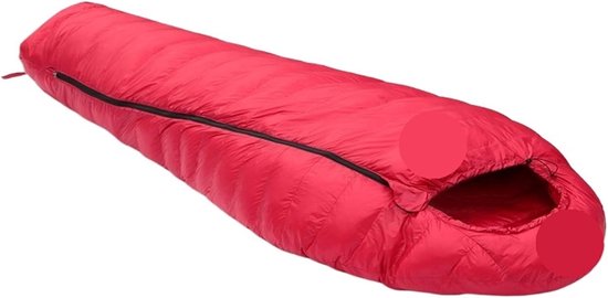 Slaapzak winter - Kampeerzak - Buiten slapen - Extra breed - 195 x 80 cm - Rood