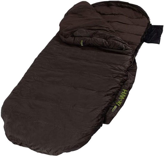 Slaapzak XL - Kampeerzak Outdoor - Kamperen en Vissen - Vijf Seizoenen Comfort - 205x90cm - Bruin