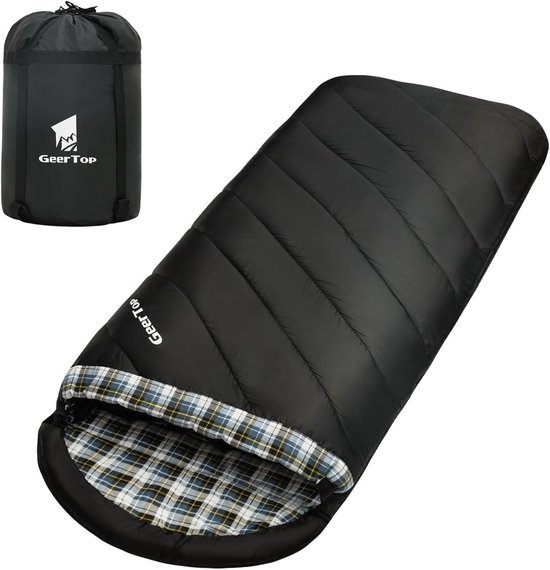 Slaapzak XXL Fluwelen Voering 220x100cm - Warm en Comfortabel voor Camping, Reizen en Buitenactiviteiten van Merkloos