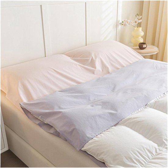 Slaapzakvoering Katoen - Reislaken Hotels - Comfortabel Reizen - A-Klasse Premium Katoen - 80x205cm - Purple-pink