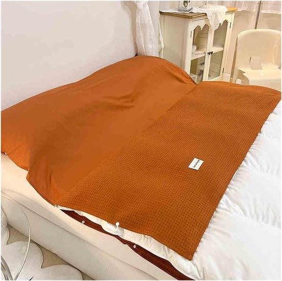 Slaapzakvoering - Reislaken - Comfortabel slapen - Ademend katoen - 180x210cm - Oranje