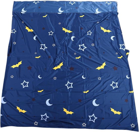 Slaapzakvoering - Reislaken draagbaar - Hygiënisch slapen - Geïntegreerde kussensloop - 180 x 215 cm - Donkerblauw