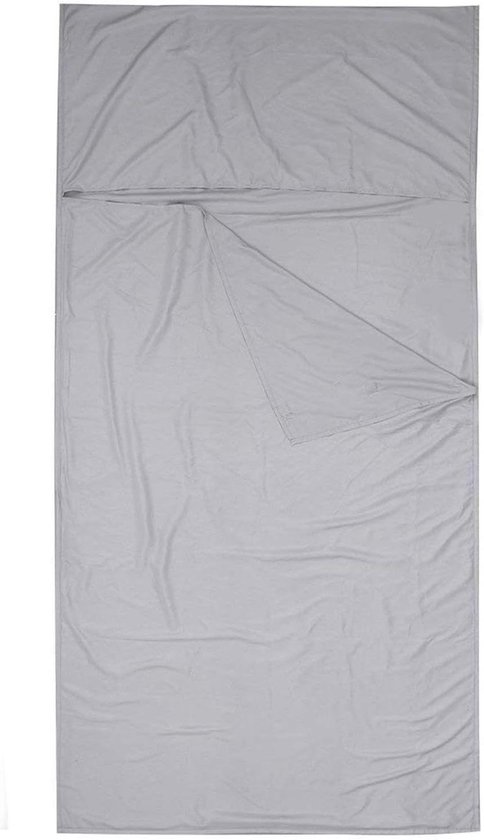 Slaapzakvoering - Reislaken - Hygiënisch slapen - Met kussenvak - 160 x 210 cm - Grijs