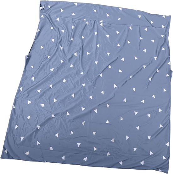 Slaapzakvoering - Reislaken - Schoon slapen - Ademend materiaal - 180x215cm - Lichtblauw